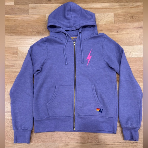 Aviator Nation Bolt 2 Hoodie - Lavender // Neon Pink - Picture 3 of 7